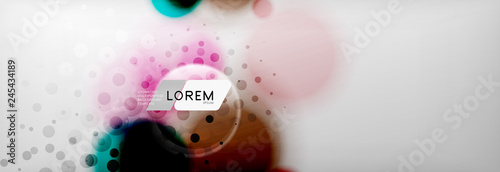 Background abstract - blurred dotted color circle shape, techno bubbles