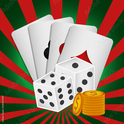 poker cards casino icons
