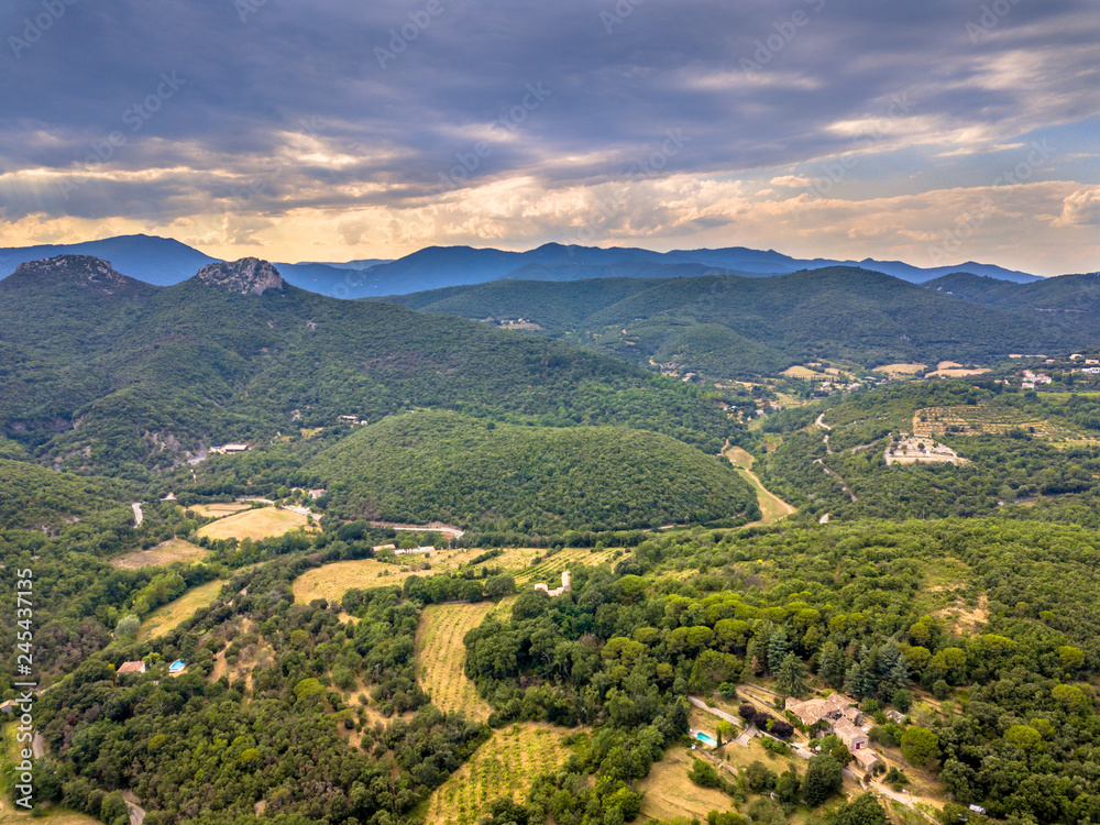 Obraz premium Aerial landscape Cevennes