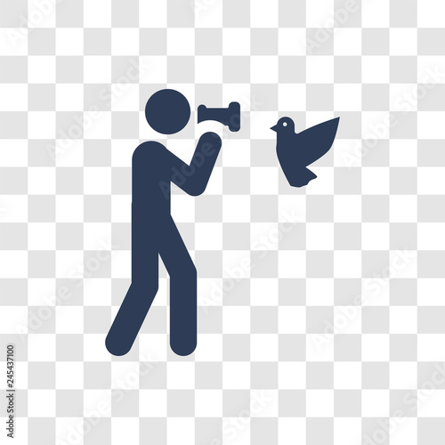 Bird watching icon vector