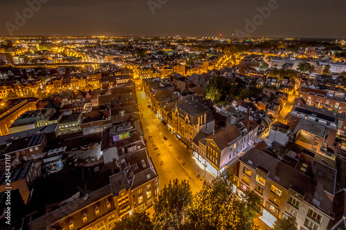 Aerial Groningen city night
