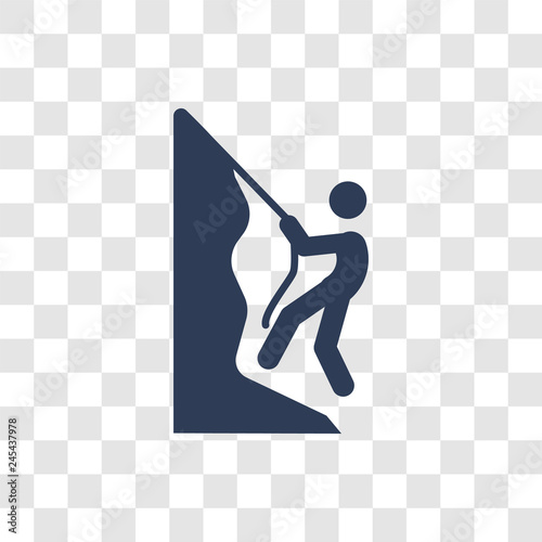 Rappelling icon vector