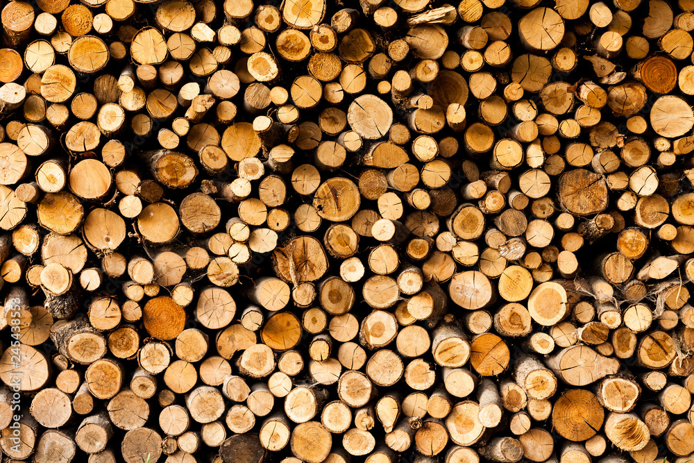ends of logs wooden background. toning. wood in the stack. - Image ends of logs wooden background. toning. wood in the stack. - Image