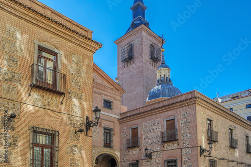 Facade of the San Gines De Arles church in Madrid, Spain