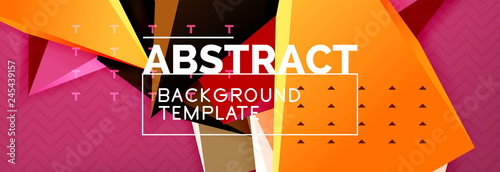 3d triangular shapes geometric background. Origami style pattern with triange shapes for decorative design. Poster design. Line design. Modern presentation template