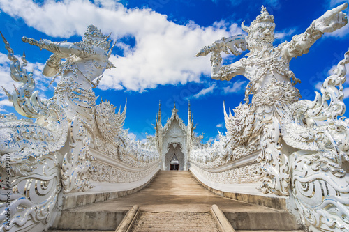 Chiang Rai, Thailand, Asia: Wat Rong Khun or White Temple, located in Chiang Rai northern Thailand an unconventional Buddhist temple.