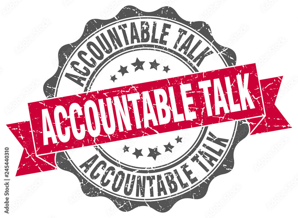 Fototapeta premium accountable talk stamp. sign. seal