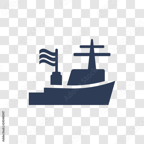 Warship icon vector