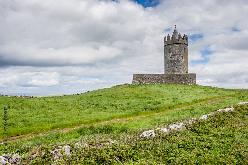 Doonagore Castle in Burren region in County Clare, Ireland