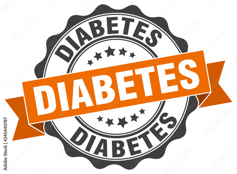 Fototapeta premium diabetes stamp. sign. seal