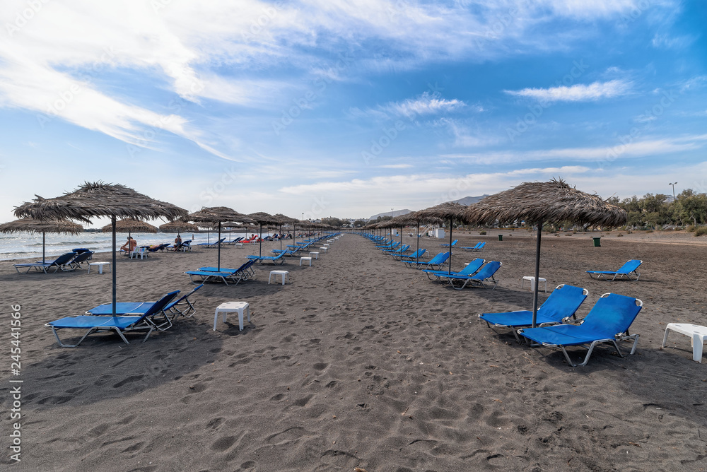 Monolithos beach - Aegean sea - Santorini island - Greece Monolithos beach - Aegean sea - Santorini island - Greece