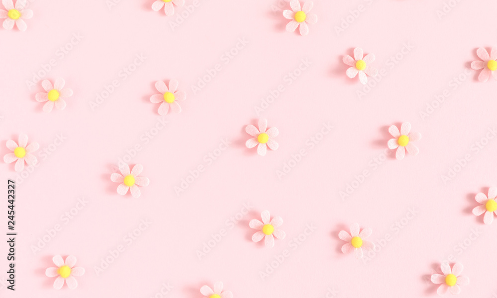 Floral decor on light pink pastel background. Wedding. Birthday. Happy womens day. Mothers Day. Valentine's Day. Flat lay, top view, copy space - Image Floral decor on light pink pastel background. Wedding. Birthday. Happy womens day. Mothers Day. Valentine's Day. Flat lay, top view, copy space - Image