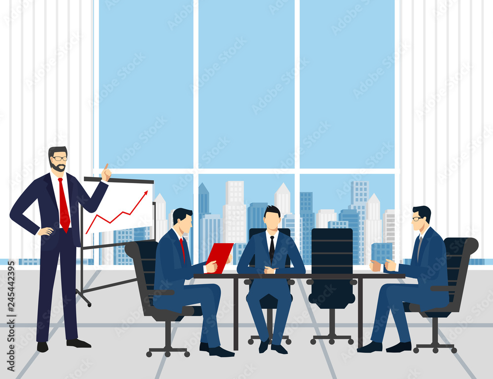 Fototapeta premium Office Work, workflow, coworking, Teamwork. Business meeting in the company. office meeting