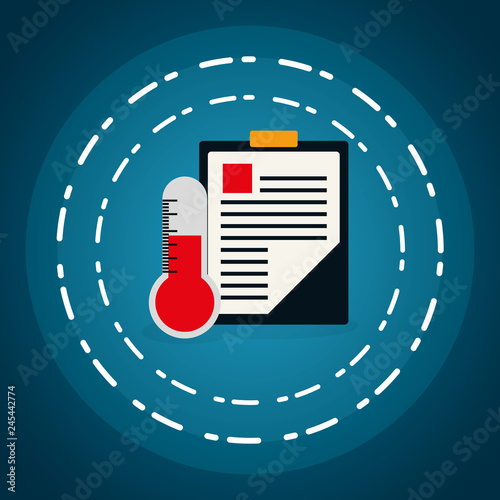 medical order checklist with termometer