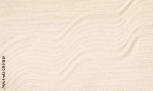 Beach sand texture background. Flat lay  top view  copy space 
