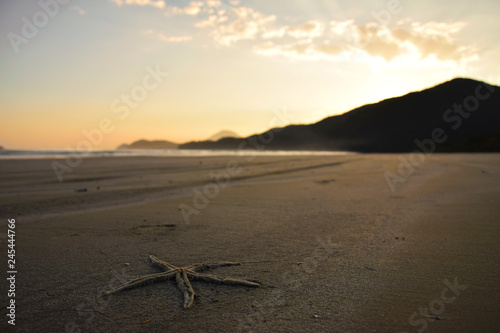 sunset in a brazilian beach