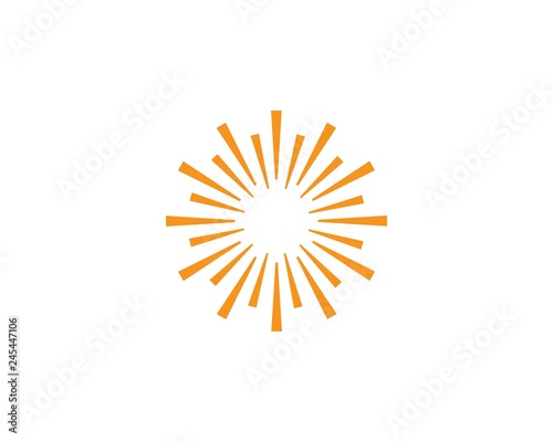 sun ilustration logo vector