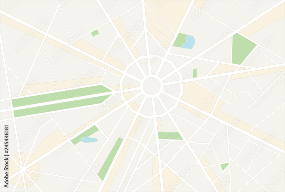 放射線状の地図のイラスト カーナビゲーション ベクターデータ Stock Vector Adobe Stock