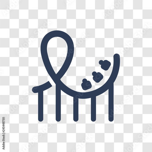 Roller coaster icon vector