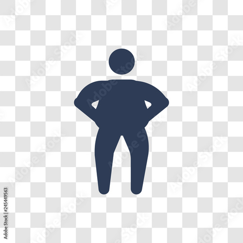 fat human icon vector