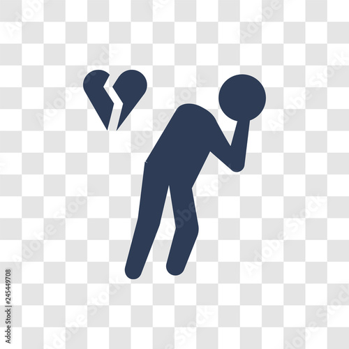heartbroken human icon vector