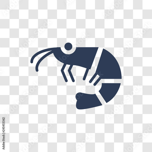 Shrimp icon vector