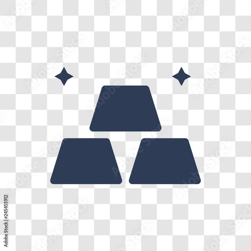 Gold bar icon vector
