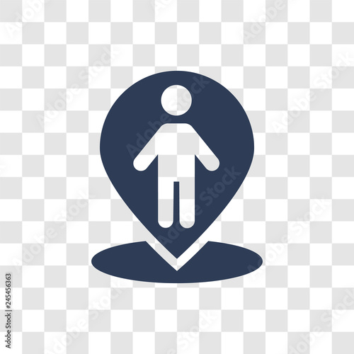 Human Location icon vector