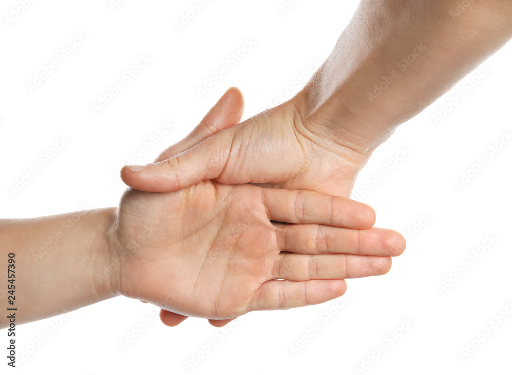Man showing hand sign on white background, closeup. Body language Man showing hand sign on white background, closeup. Body language