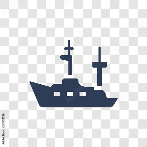 Frigate icon vector