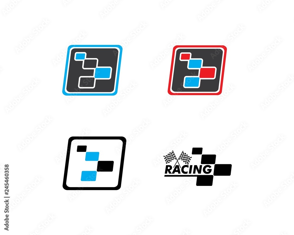racing flag icon of automotif illustration vecto racing flag icon of automotif illustration vecto