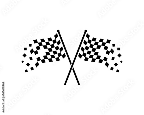racing flag icon of automotif illustration vecto