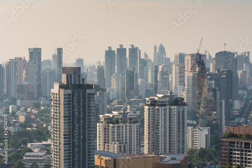 Cityscape and building of Bangkok in daytime, Bangkok is the capital of Thailand © ronnarong