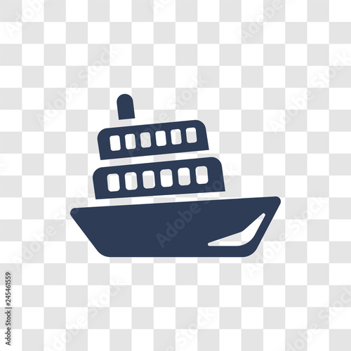 Ferry boat icon vector