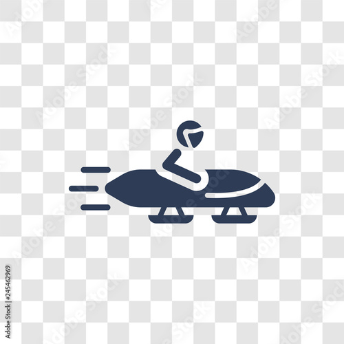 Bobsled icon vector