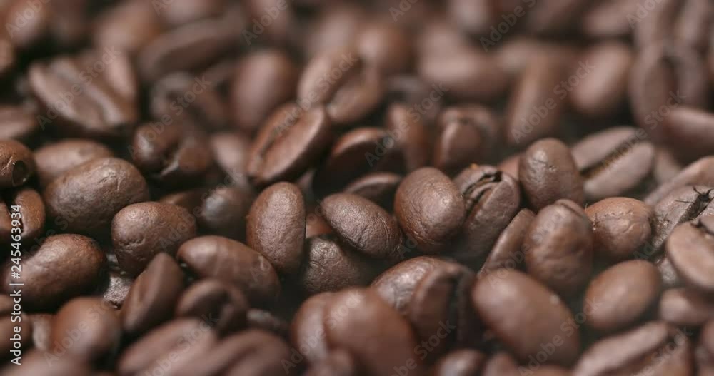 Coffee bean in spinning Coffee bean in spinning
