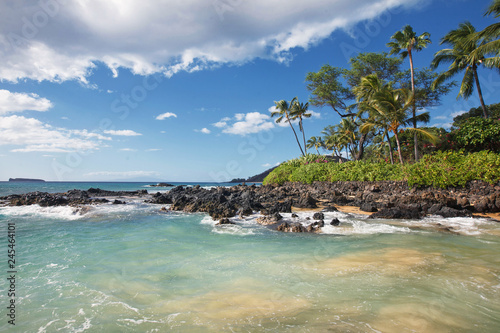 Gentle Waves at Tropical Beach  Makena Cove  Maui HI 