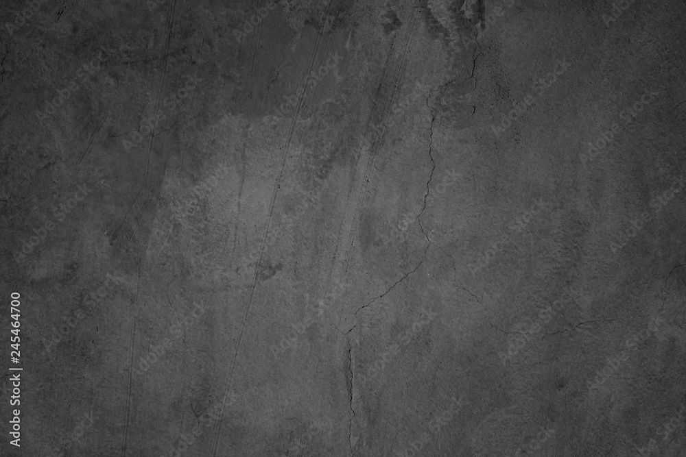 Naklejka premium Black concreted wall for interiors texture background..