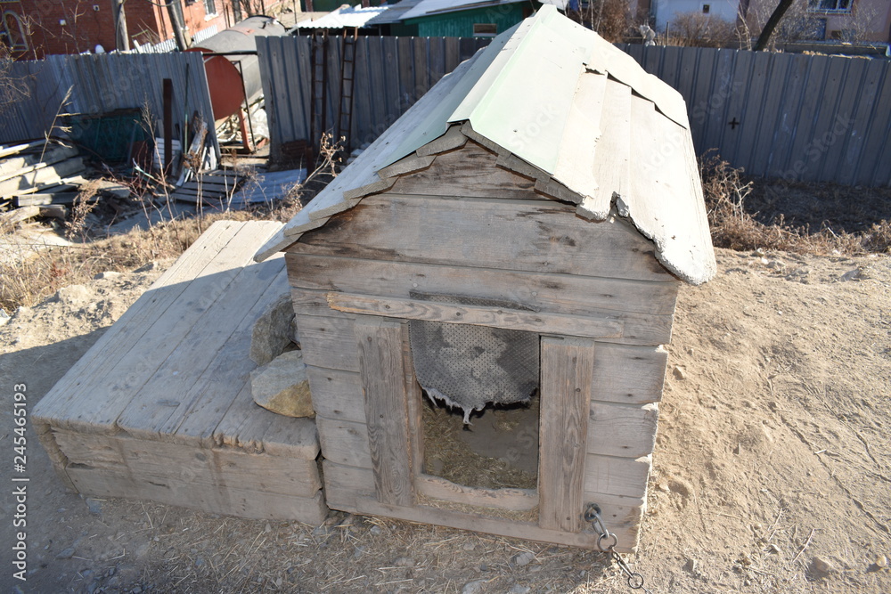 Naklejka premium doghouse old