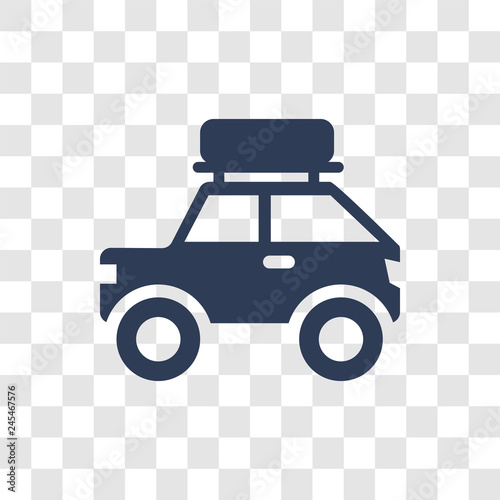 car luggage rack icon vector