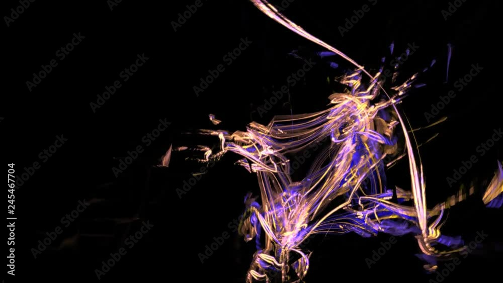 Abstract fractal forms morph and oscillate (Loop)
