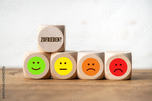 Quadro su tela Zufrieden?