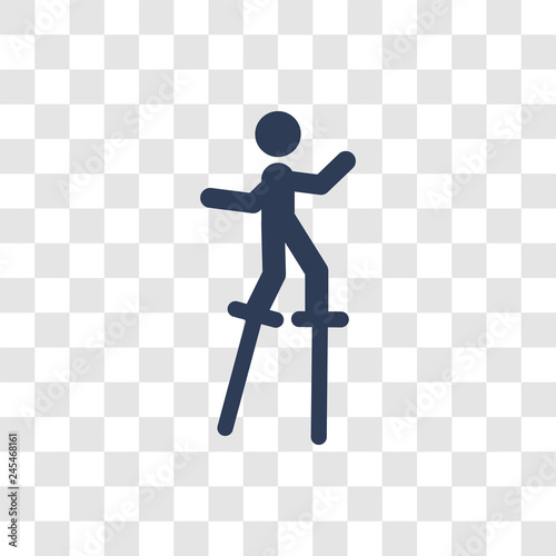 Stilt walker icon vector