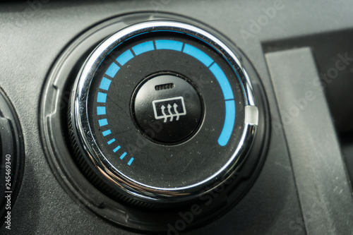 Detail of Air conditioner control in car interior