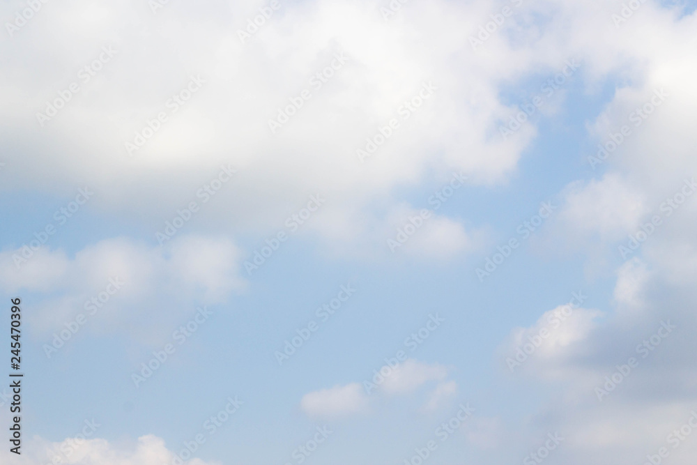 white clouds on blue sky