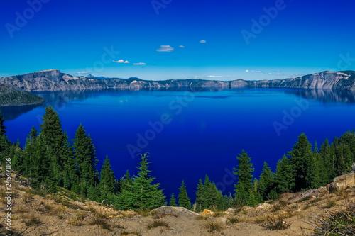 Deep blue waters of Crater Lake