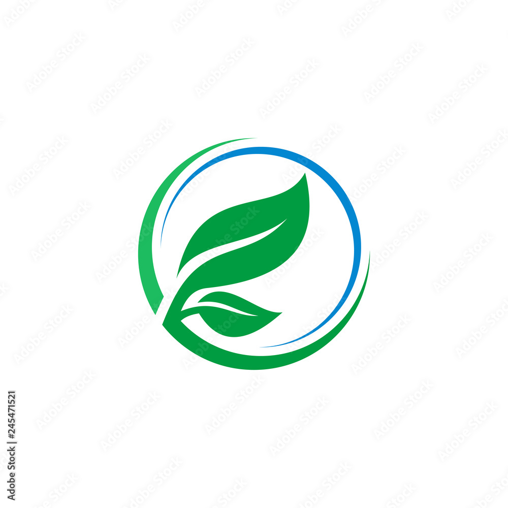 Natural leaf, eco flower icon symbol design vector illustration Natural leaf, eco flower icon symbol design vector illustration