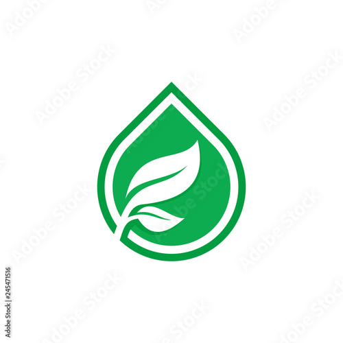 Natural leaf, eco flower icon symbol design vector illustration