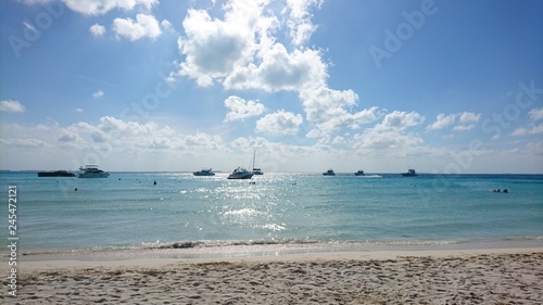 Obraz na płótnie Mexico, playa del mar caribe en Cozumel