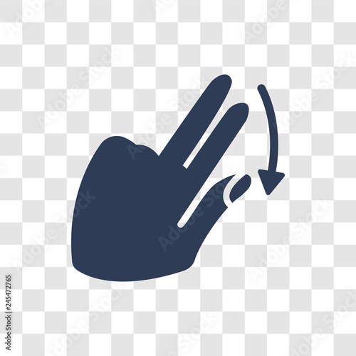 Fleck Left gesture icon vector